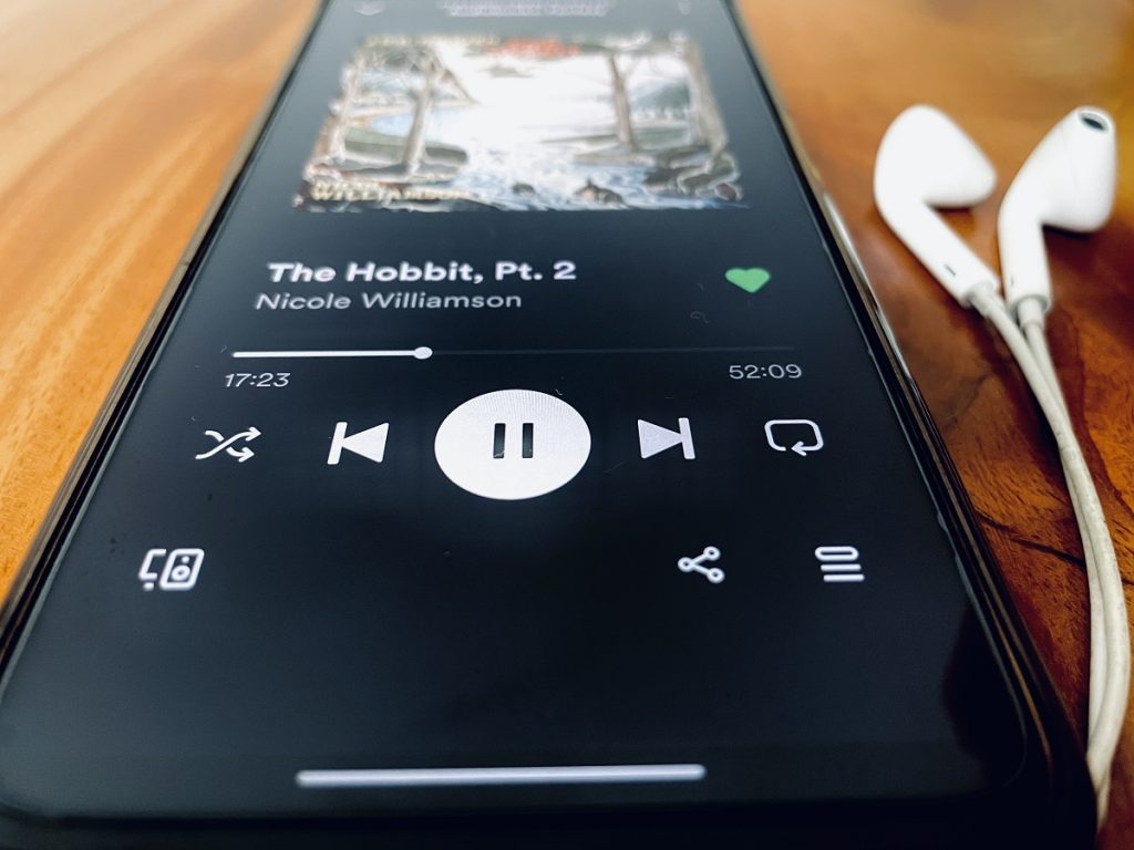 The Hobbit by J.R.R. Tolkien audiobook image on mobile
